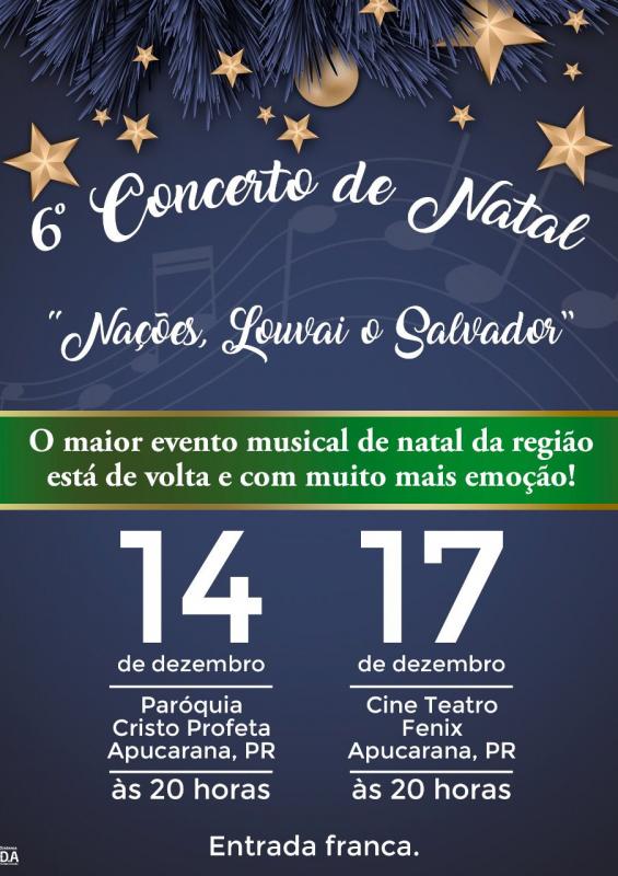 6º Concerto de Natal será realizado em Apucarana  Online