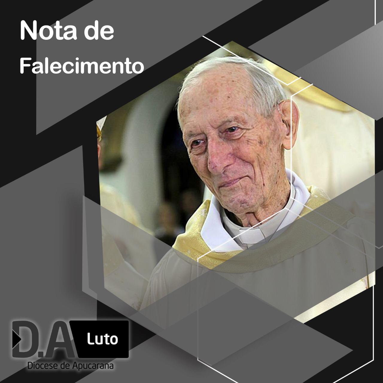 É com pesar que a Diocese de Apucarana comunica o falecimento do Padre Egídio de Vidi