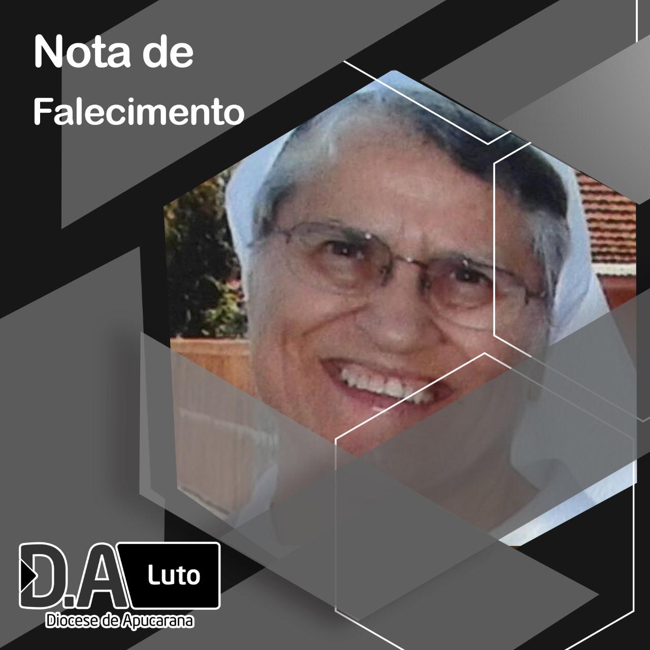 Irmã Cecilia Zanet falece na madrugada deste sábado