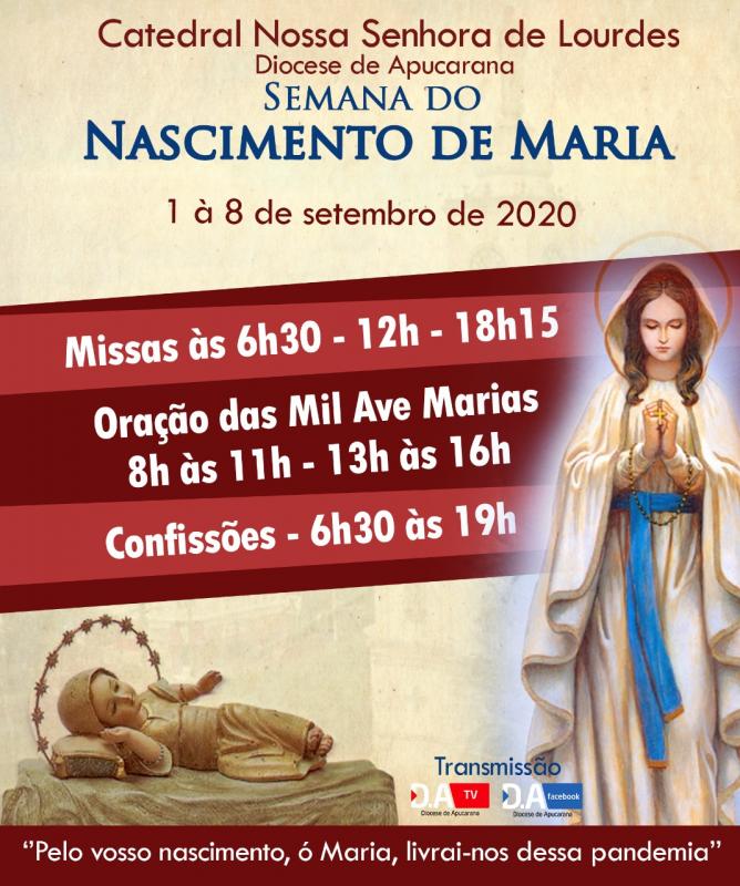Bispo convida para a Semana do Nascimento de Maria 