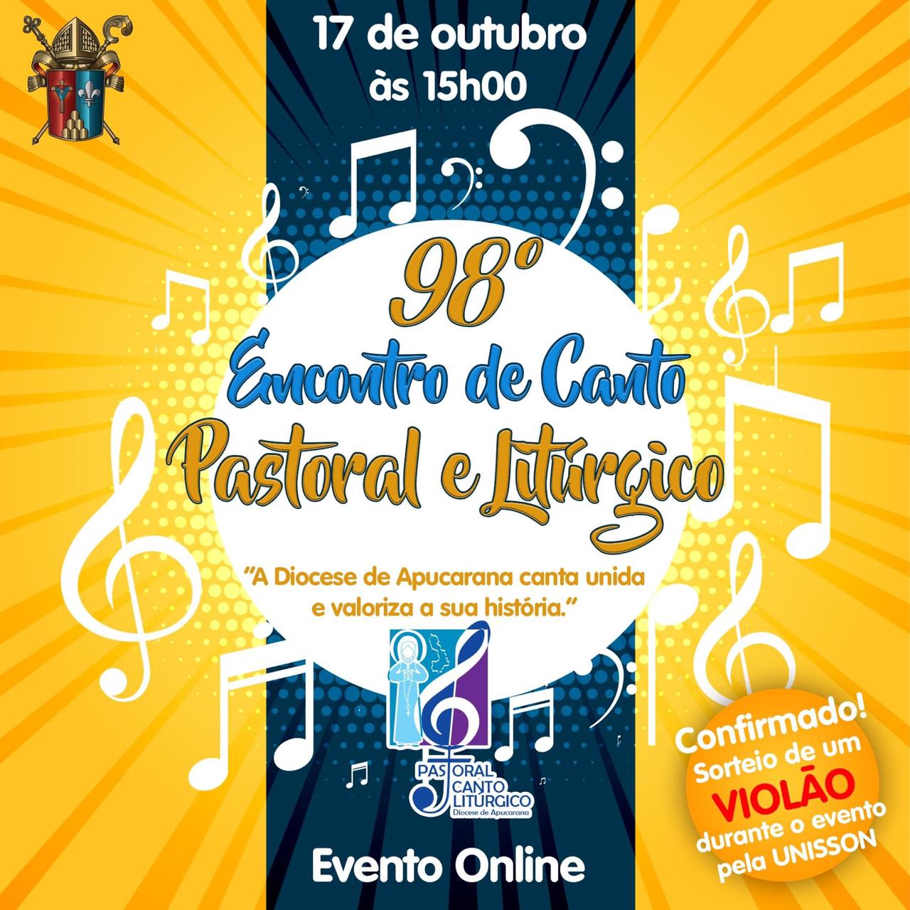 98° Encontro de Canto Pastoral e Litúrgico será realizado na Diocese de Apucarana