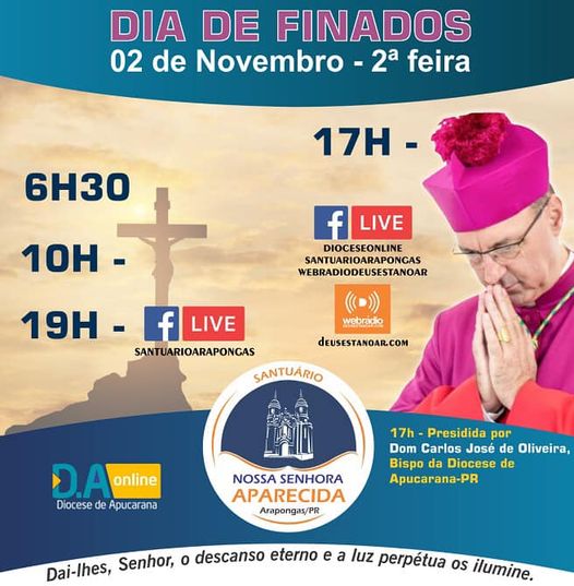 No dia de finados não haverá missas nos cemitérios 