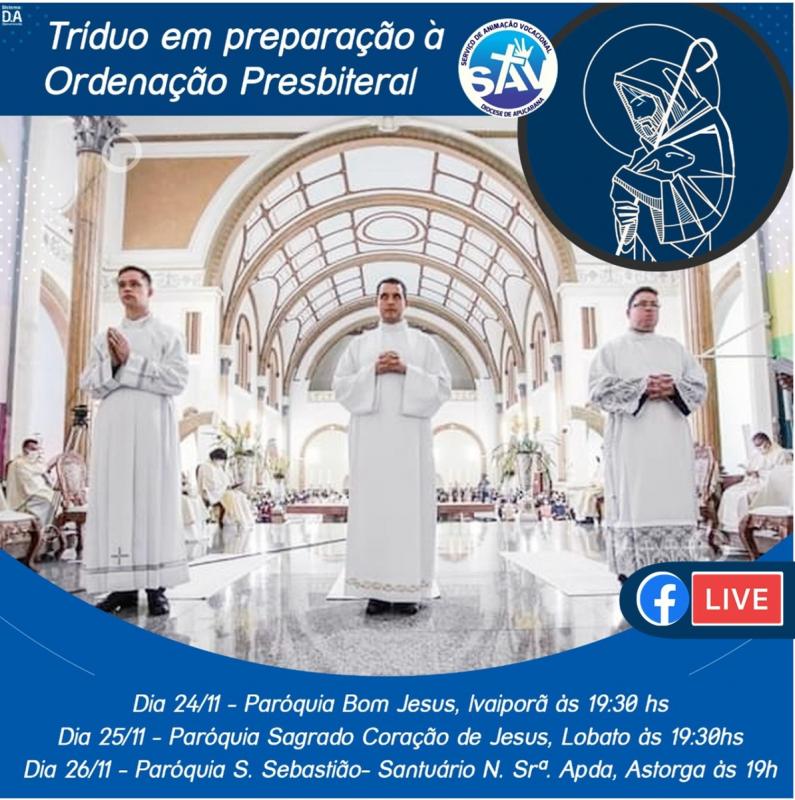 Tríduo em preparação à Ordenação Presbiteral