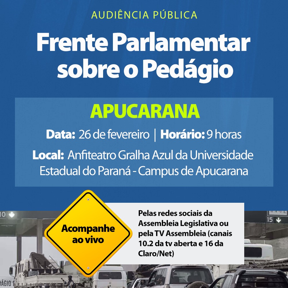 Bispo participa da reunião para avaliar o pedágio no Paraná 