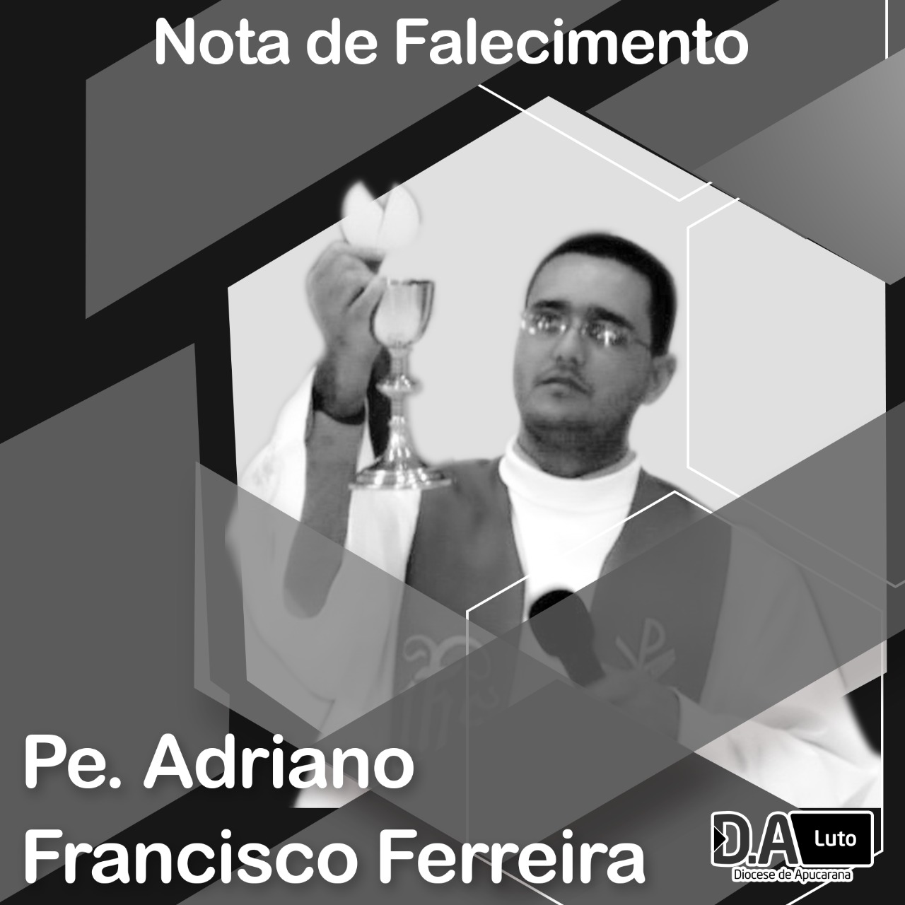 Padre Adriano Francisco Ferreira faleceu vítima do COVID-19