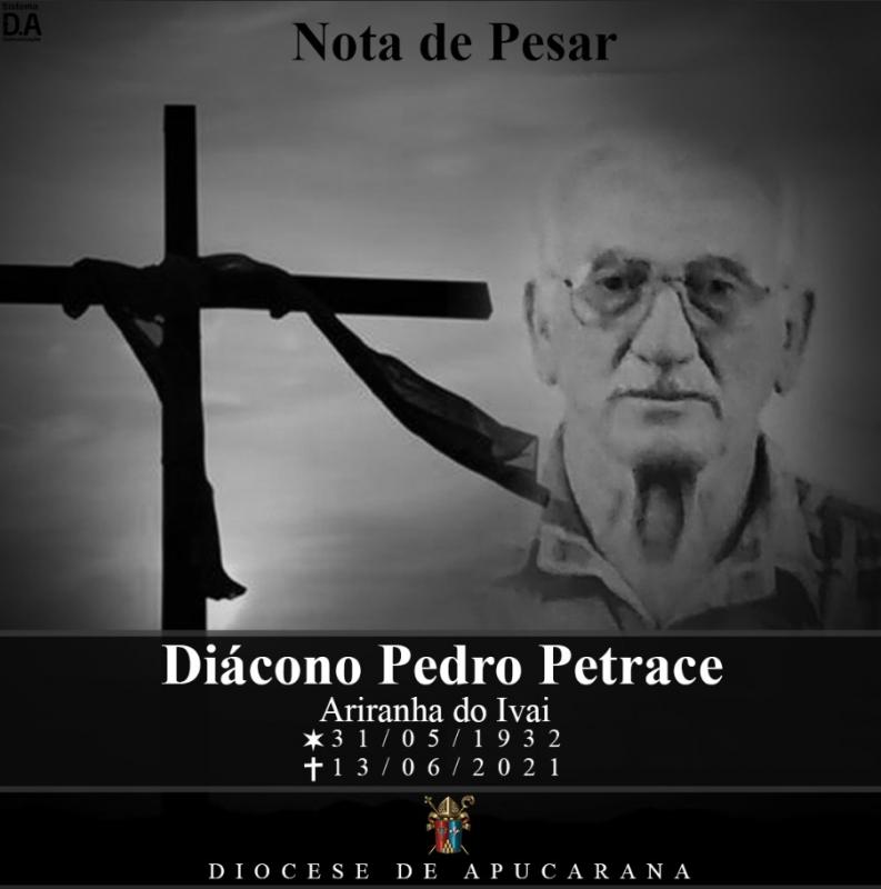 Falece aos 89 anos, o Diácono Pedro Masiero Petrasse