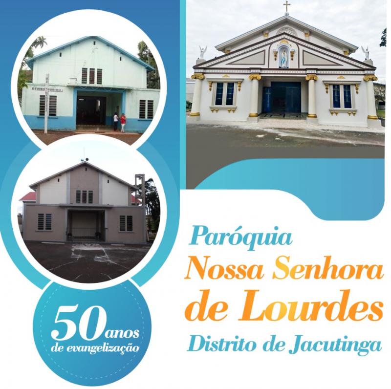 A Paróquia Nossa Senhora de Lourdes, do Distrito de Jacutinga se prepara para celebrar o seu Jubileu de Ouro: são 50 Anos de evangelização.
