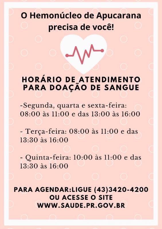 Diocese de Apucarana abraça a campanha de doação de sangue
