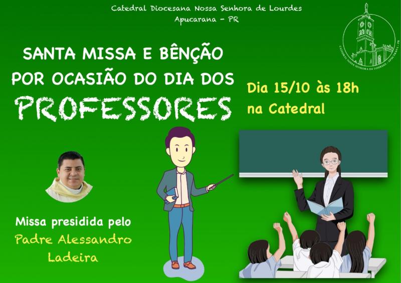 Missa e benção aos professores