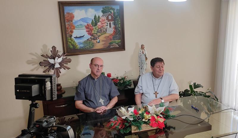 Cardeal Dom João Braz de Aviz, fala com a imprensa de Apucarana