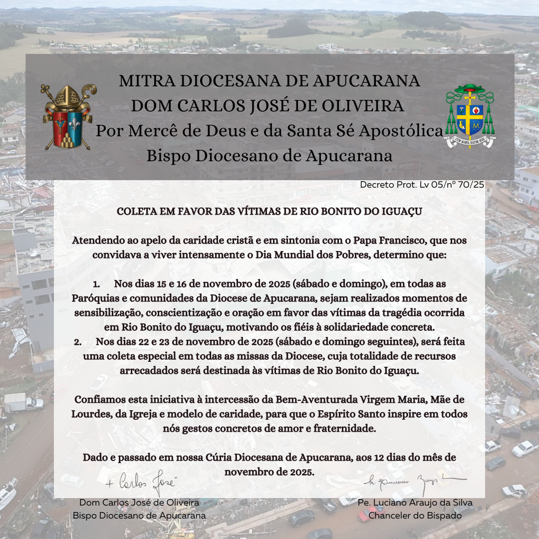 Coleta em favor das vítimas de Rio Bonito do Iguaçu