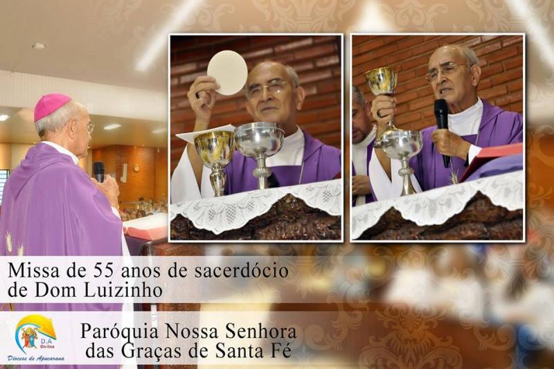 Dom Luizinho celebra seus 55 anos de dedicação à Igreja 