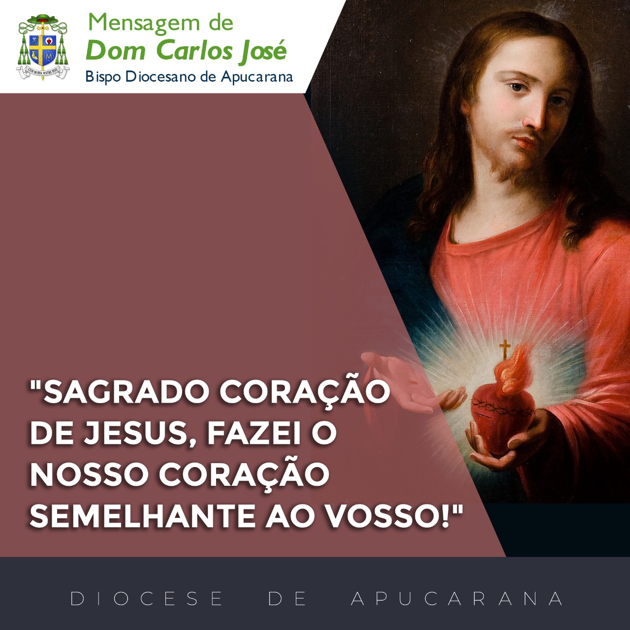 Sagrado Coração de Jesus, fazei o nosso coração semelhante ao vosso!