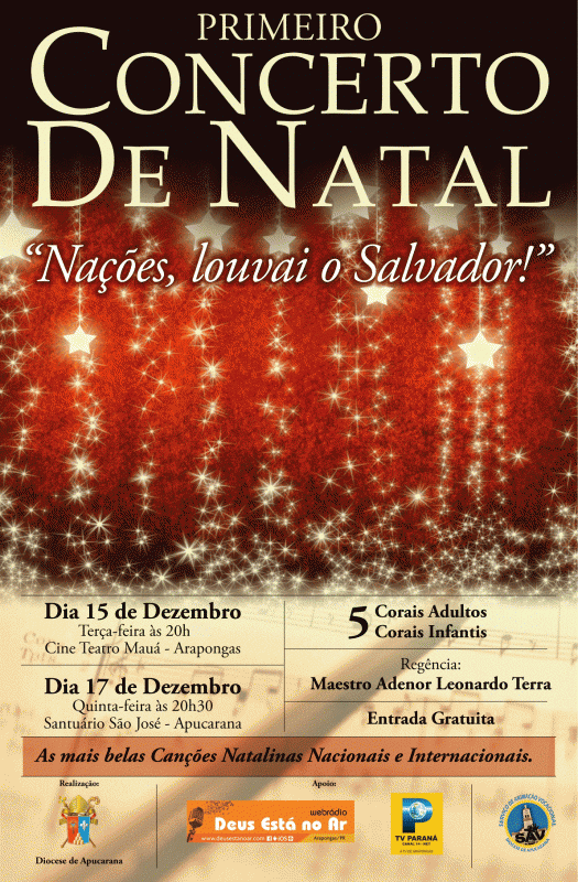 Diocese se reunirá para louvar o nascimento do Salvador