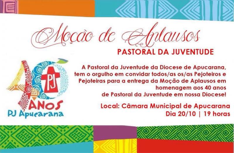 Pastoral da Juventude recebe Monção de Aplausos