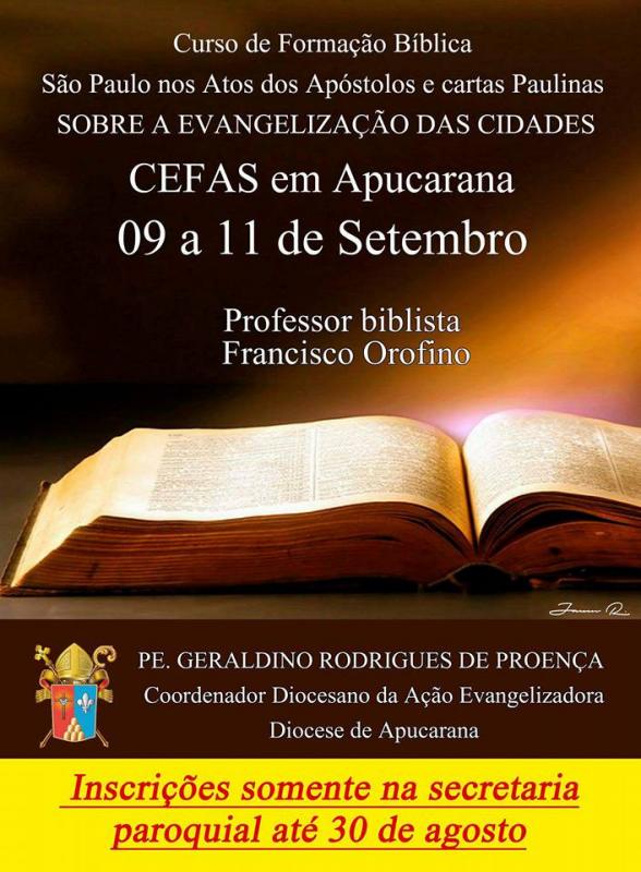 Curso com o biblista Francisco Orofino do Rio de Janeiro 