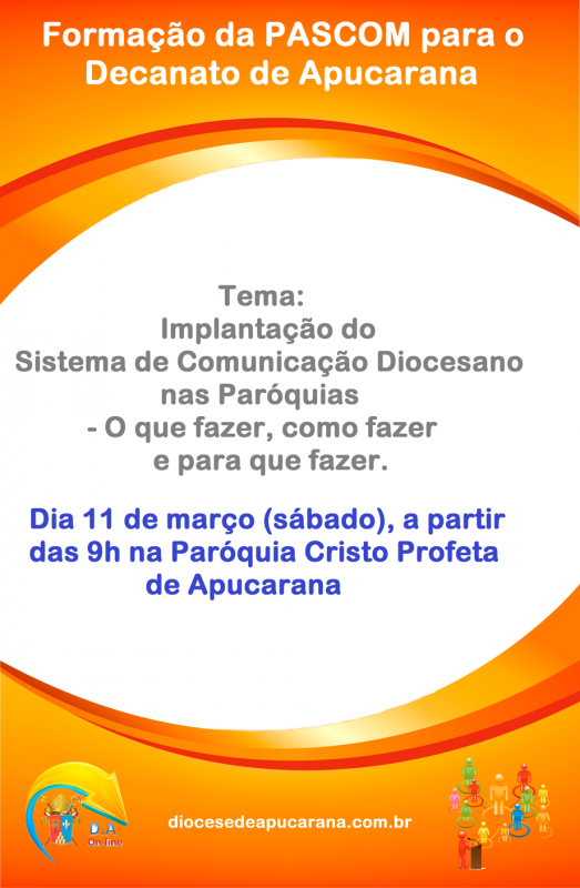 PASCOM promoverá a primeira formação para o Decanato de Apucarana 