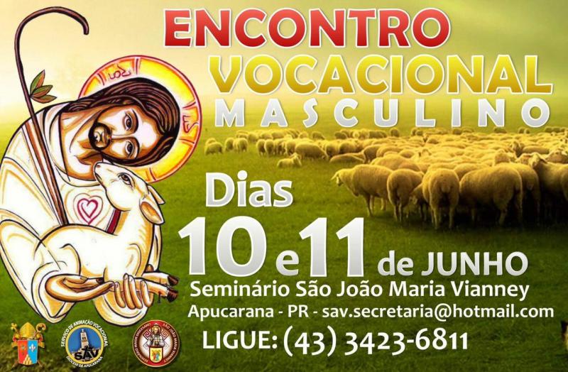 Vem ai o 2º Encontro Vocacional Masculino do Ano 