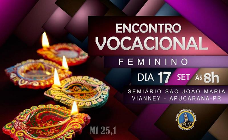 Vem ai o Encontro Vocacional Feminino 