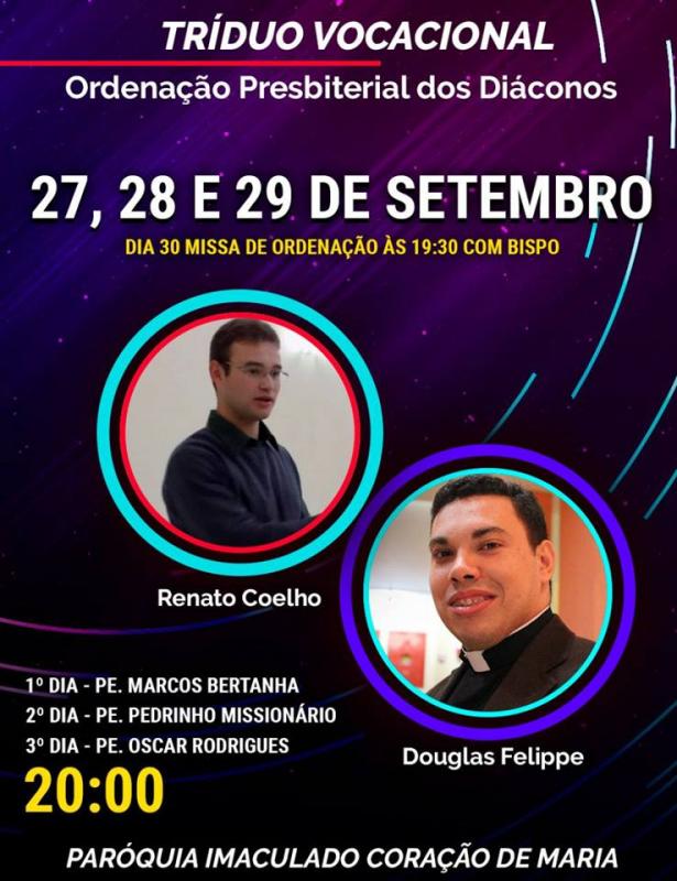 Tríduo Vocacional em preparação para a ordenação presbiteral
