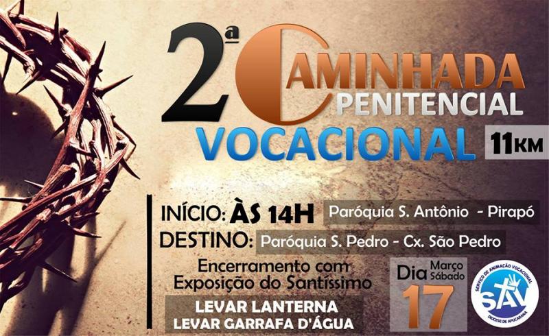 Patoral Vocacional promove pela segunda vez caminhada em prol das vocações 