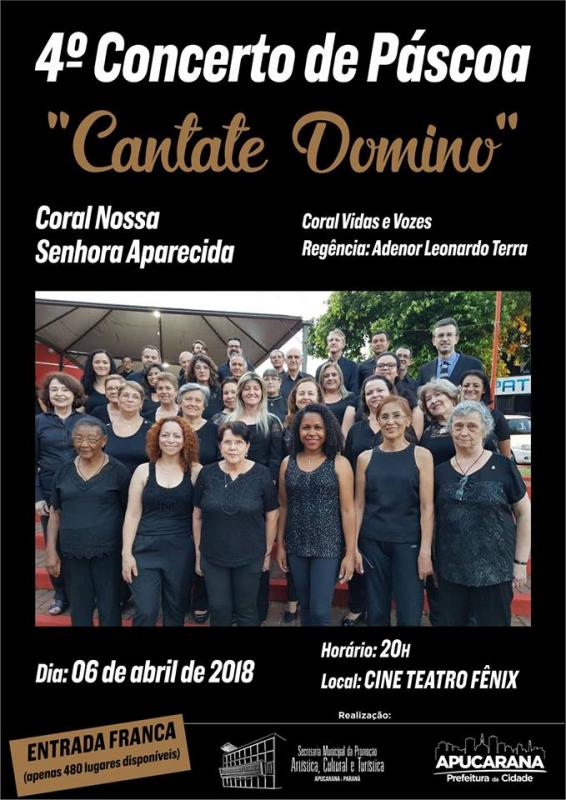 Convite para o 4º Concerto de Páscoa - Cantate Domino 