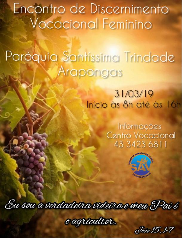 1° Encontro Vocacional Diocesano Feminino de 2019